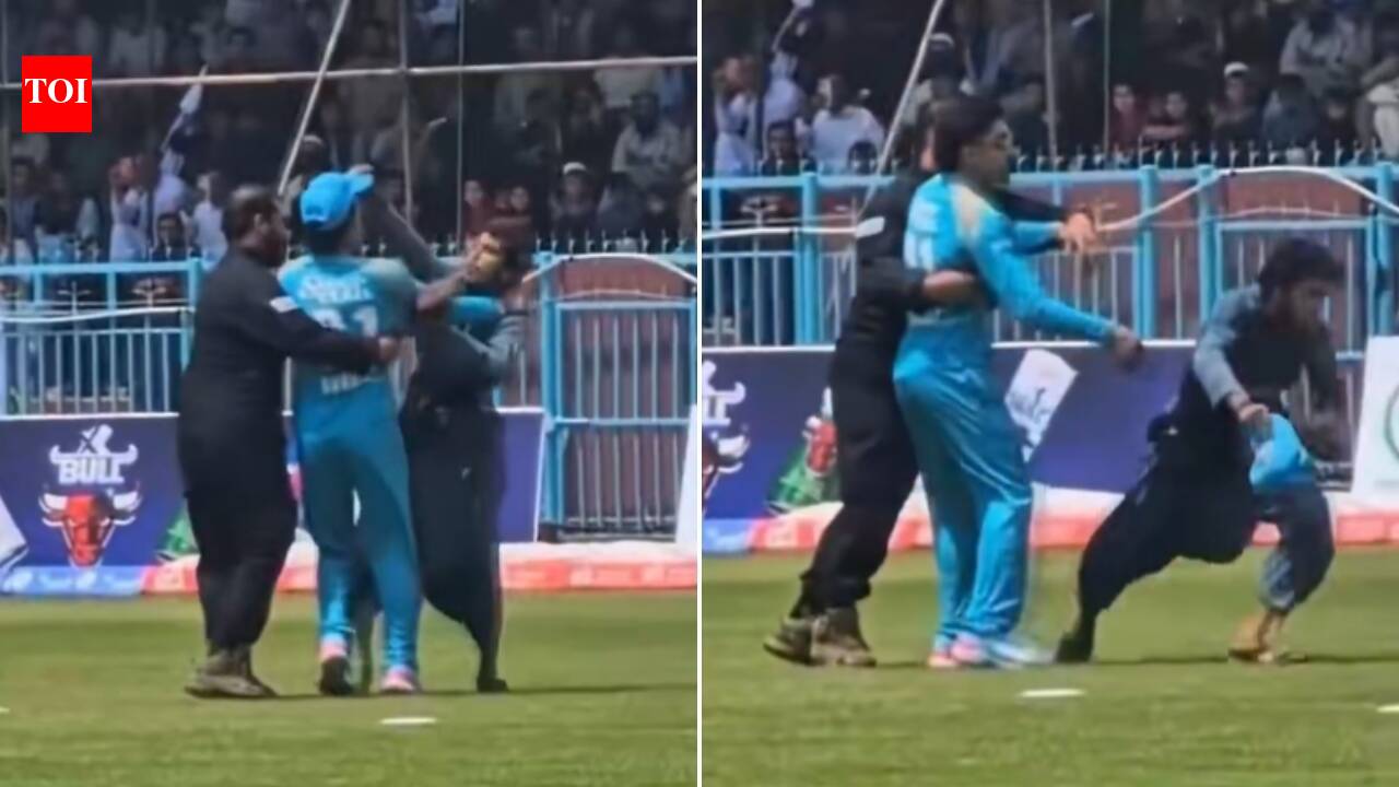 Fan on a mission: Pitch invader steals Rahmanullah Gurbaz's cap mid-match and runs away - Watch | Cricket News