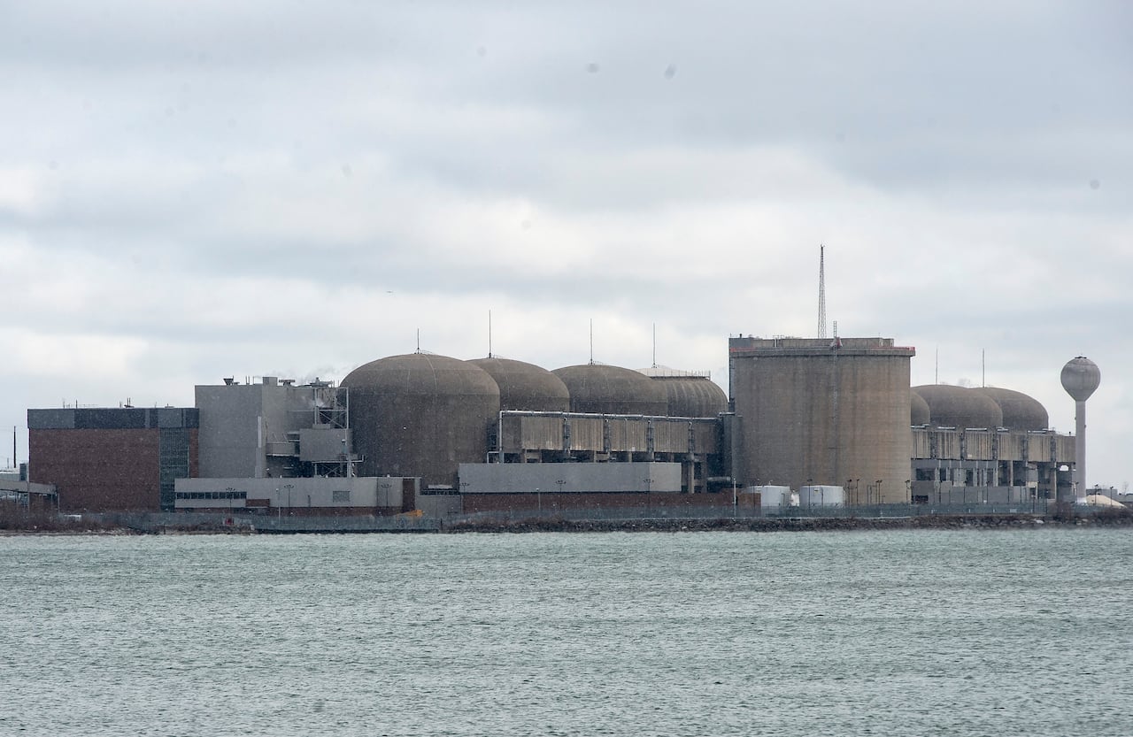 The Pickering Nuclear Generating Station in Ontario. The province has a long history of nuclear generation, with several large reactors built from the 1970s to 90s.