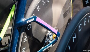 What's with the coloured stickers on Lidl-Trek's TT bikes?