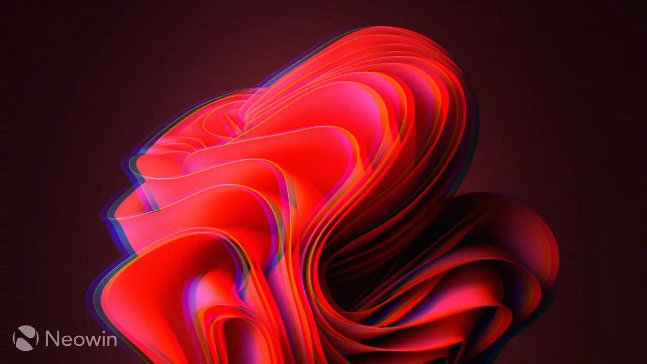 Red Windows 11 wallpaper