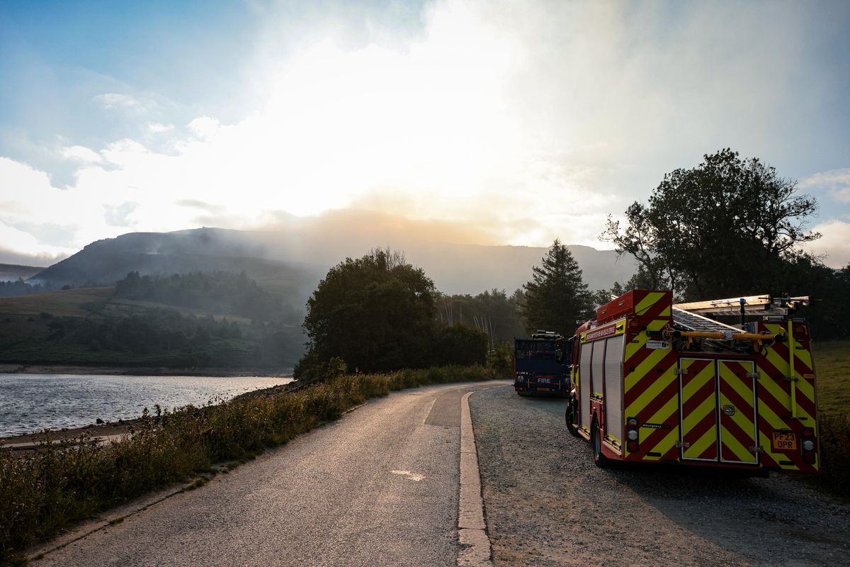 Firefighters have been tackling the blaze 