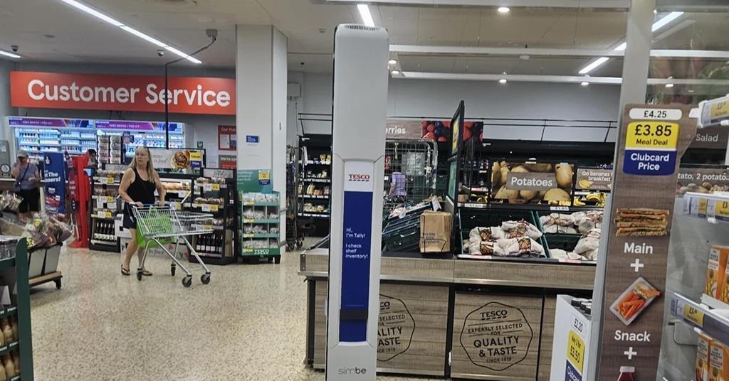Tesco trials aisle-roaming robots to check stock on shelves