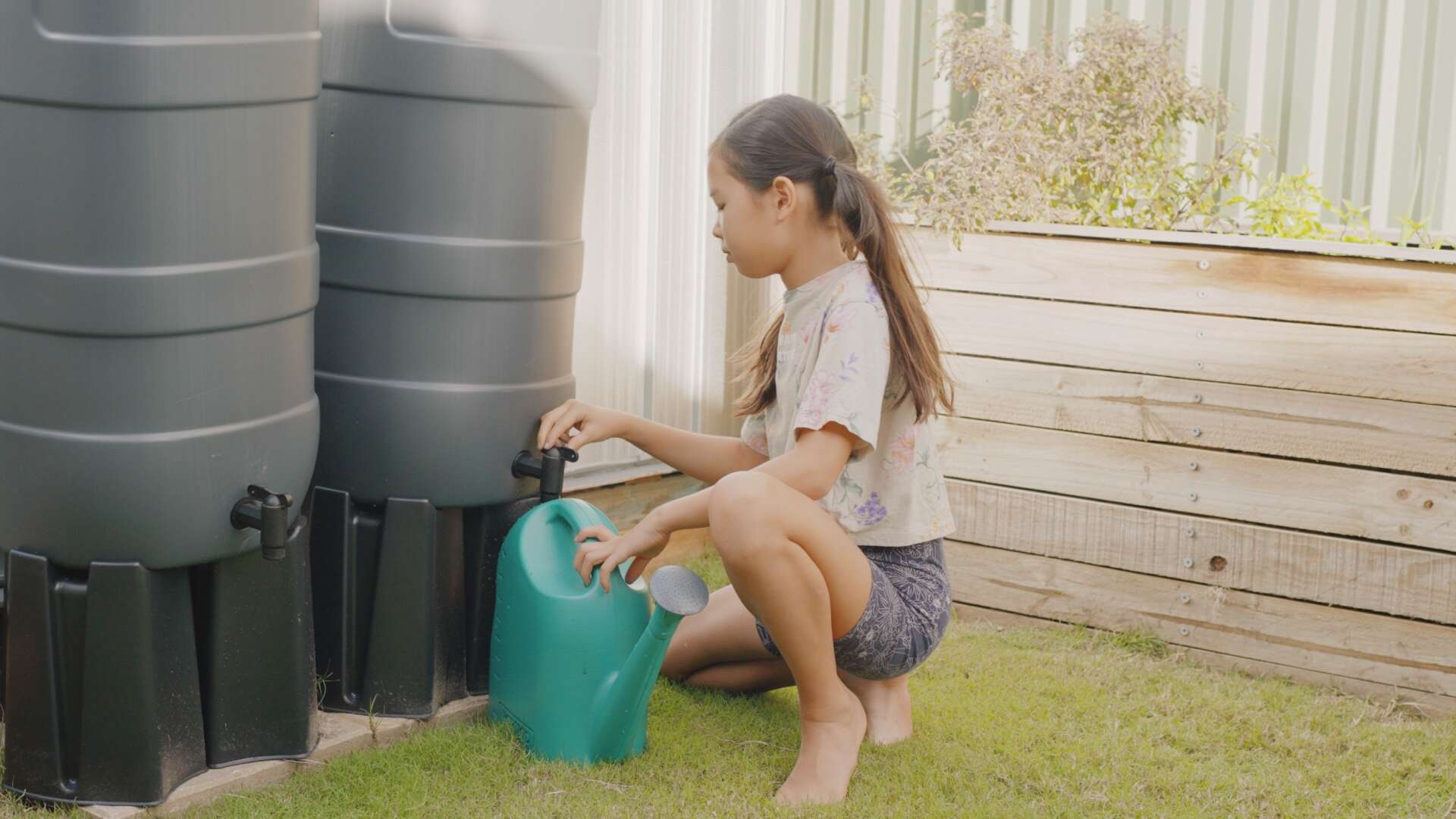 collecting rainwater