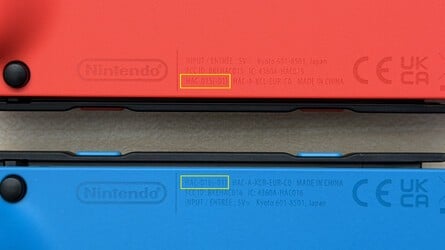 Here's what the new Joy-Cons look like, with new screws and a new model number. Click to enlarge. 