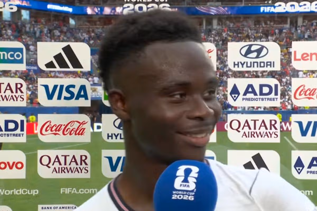 Bukayo Saka didn't wish to entertain the BBC's final question after his hat-trick display.