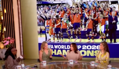The View hosts pile in on Trump for gatecrashing Spain’s World Cup trophy moment