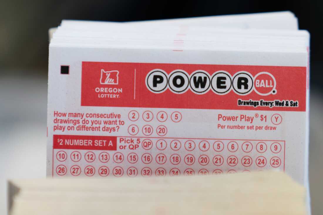 Powerball lottery tickets are sold at a convenience store, Dec. 22, 2025, in Portland, Ore.