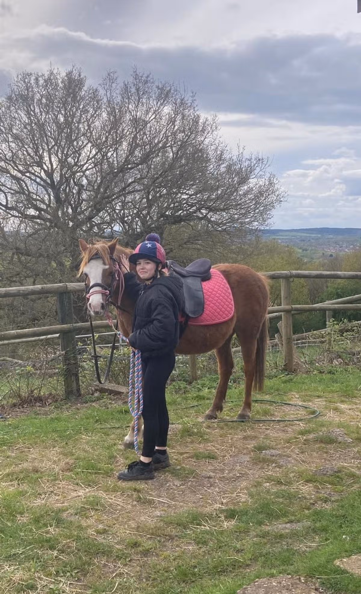 Summer with her beloved pony