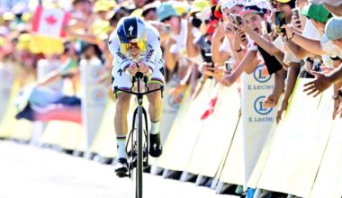 Evenepoel powers to a TT victory on stage 16 of the Tour de France