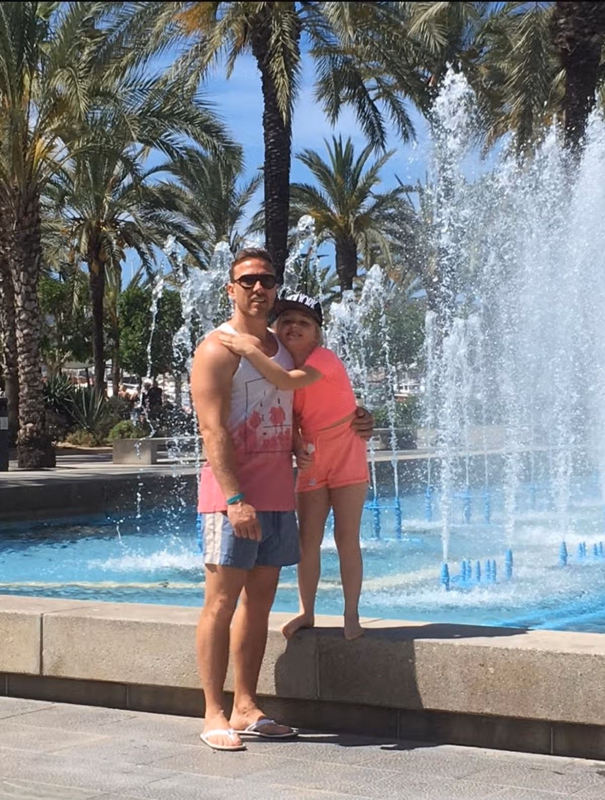 Summer pictured with her dad Scott