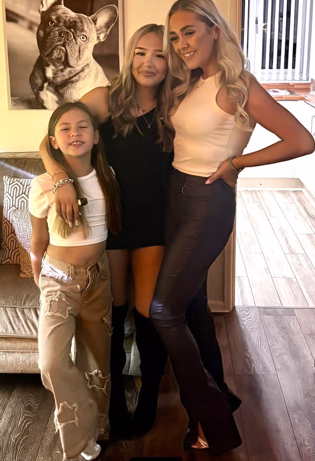 Summer (middle) with her sister Chloe (right) and her niece Ava (left)