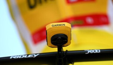 A Garmin in use at the Tour de France
