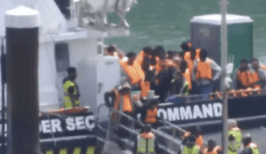 Migrant crisis: Mega dinghy carrying RECORD number of illegal migrants crosses Channel and reaches Britain