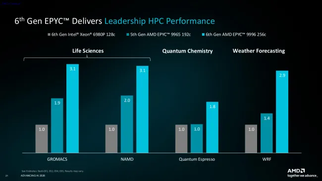 AMD EPYC 9006 Venice benchmarks