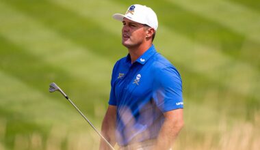 Lucas Herbert cards 66 in Round 2 to take four-shot lead over Bryson DeChambeau at LIV Golf United Kingdom in Rocester