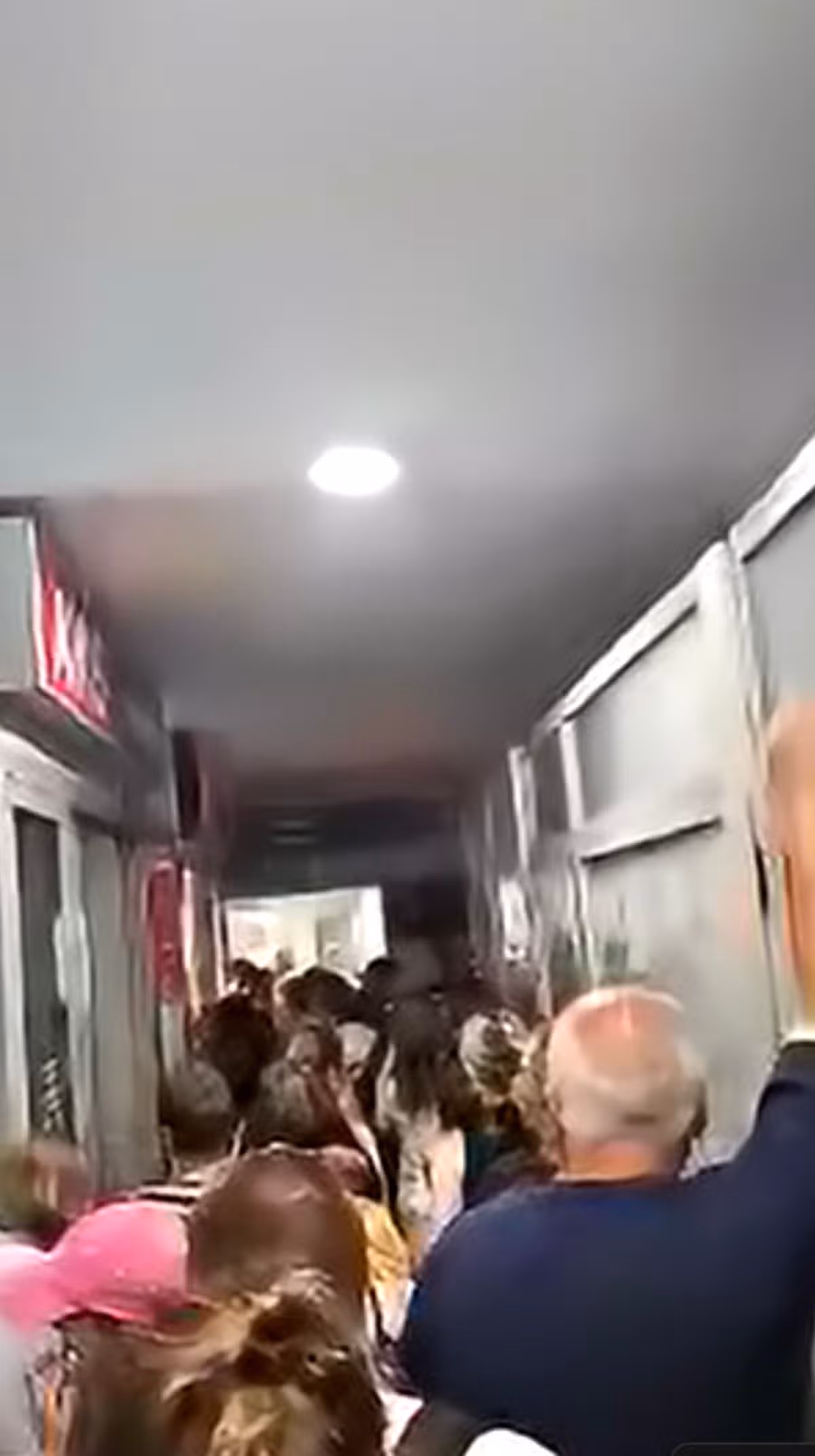 Overcrowding in the corridor
