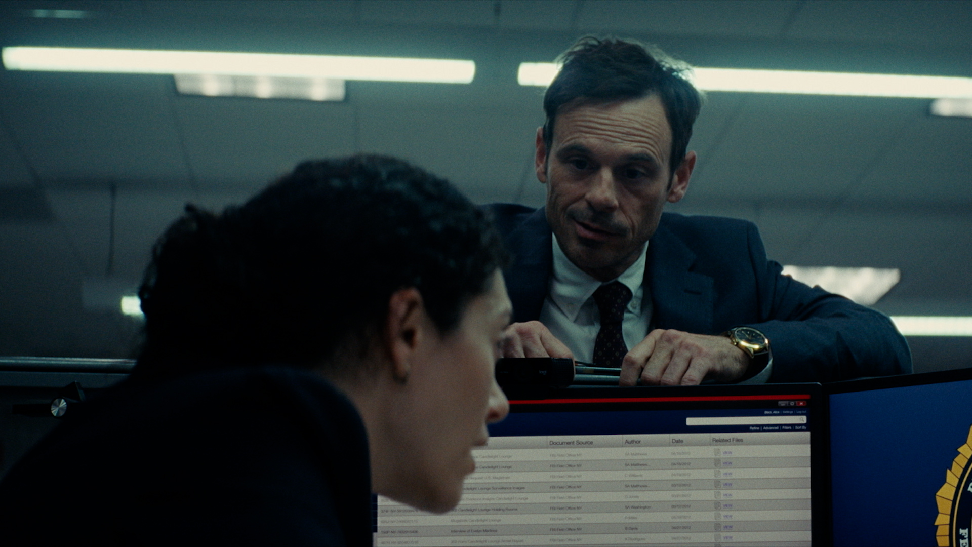 A scene from Furious featuring Scoot McNairy and Emmy Rossum.