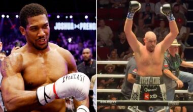 Tyson Fury's salary compared to Anthony Joshua's after both British boxers in action