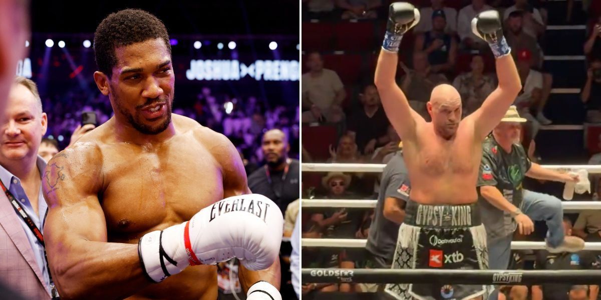 Tyson Fury's salary compared to Anthony Joshua's after both British boxers in action