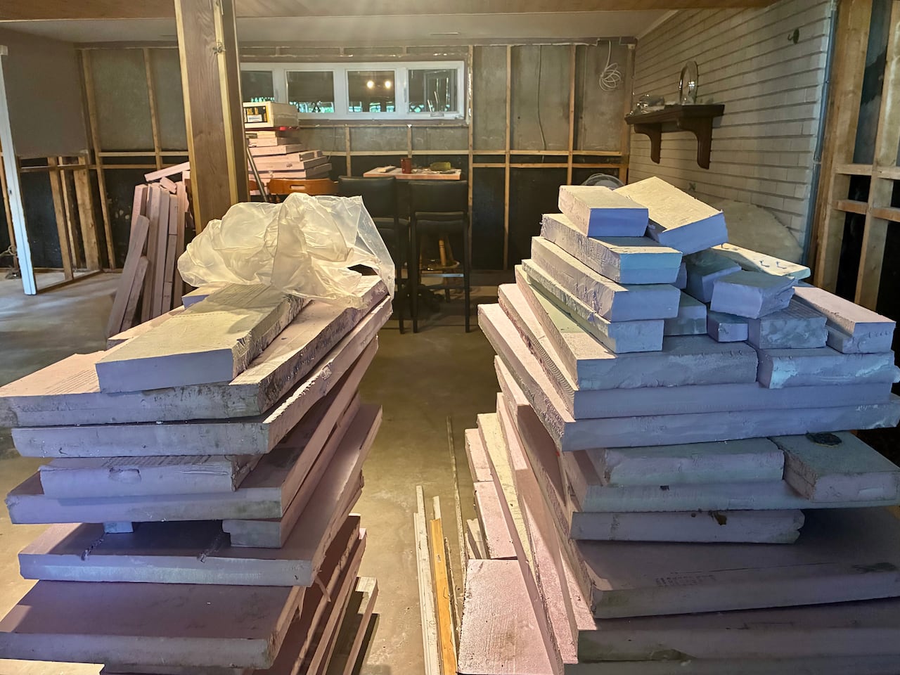 Basement of Arlene Thompson-Maclaren in Dollard-des-Ormeaux.