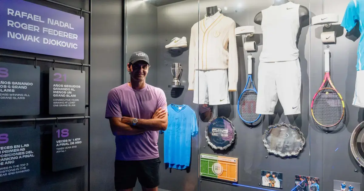 Roger Federer visits the new Rafa Nadal Museum in Mallorca