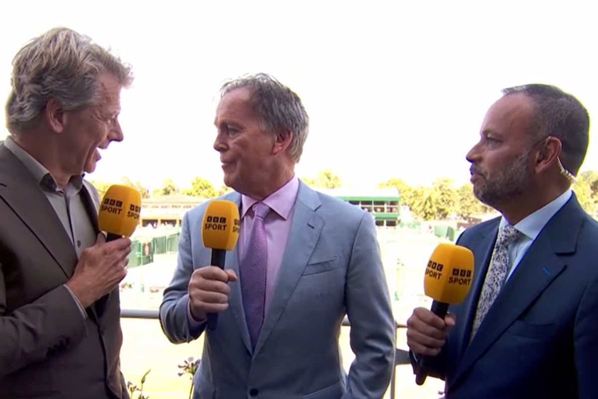 Andrew Castle has joked that he and John Lloyd have been booted off the BBC's coverage of Wimbledon