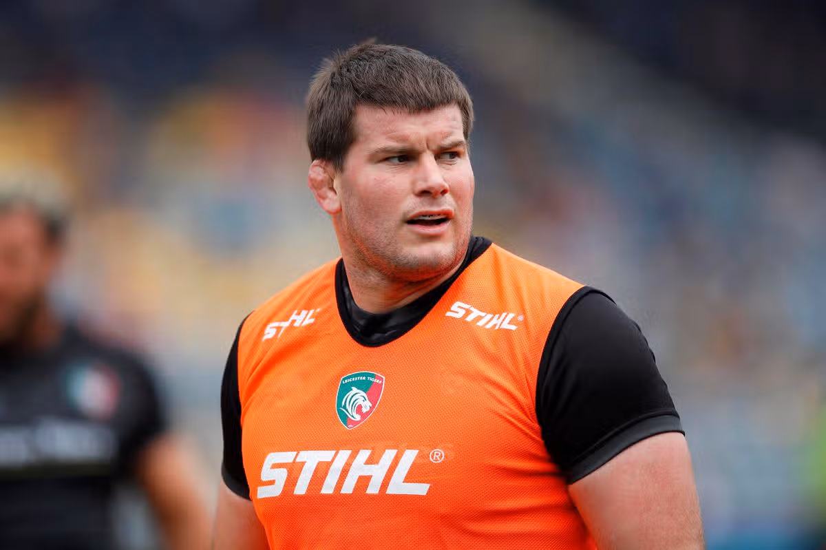 Ryan Bower of Leicester Tigers looks on back in 2021 (Photo by Malcolm Couzens/Getty Images)