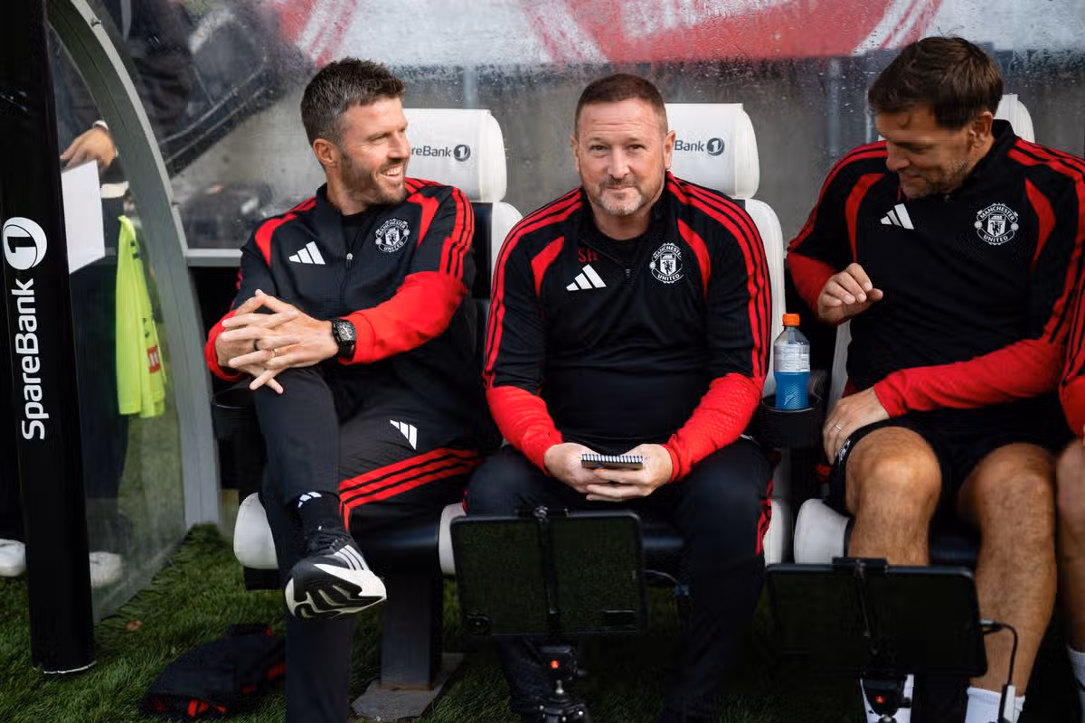 Michael Carrick, Steve Holland and Jonathan Woodgate
