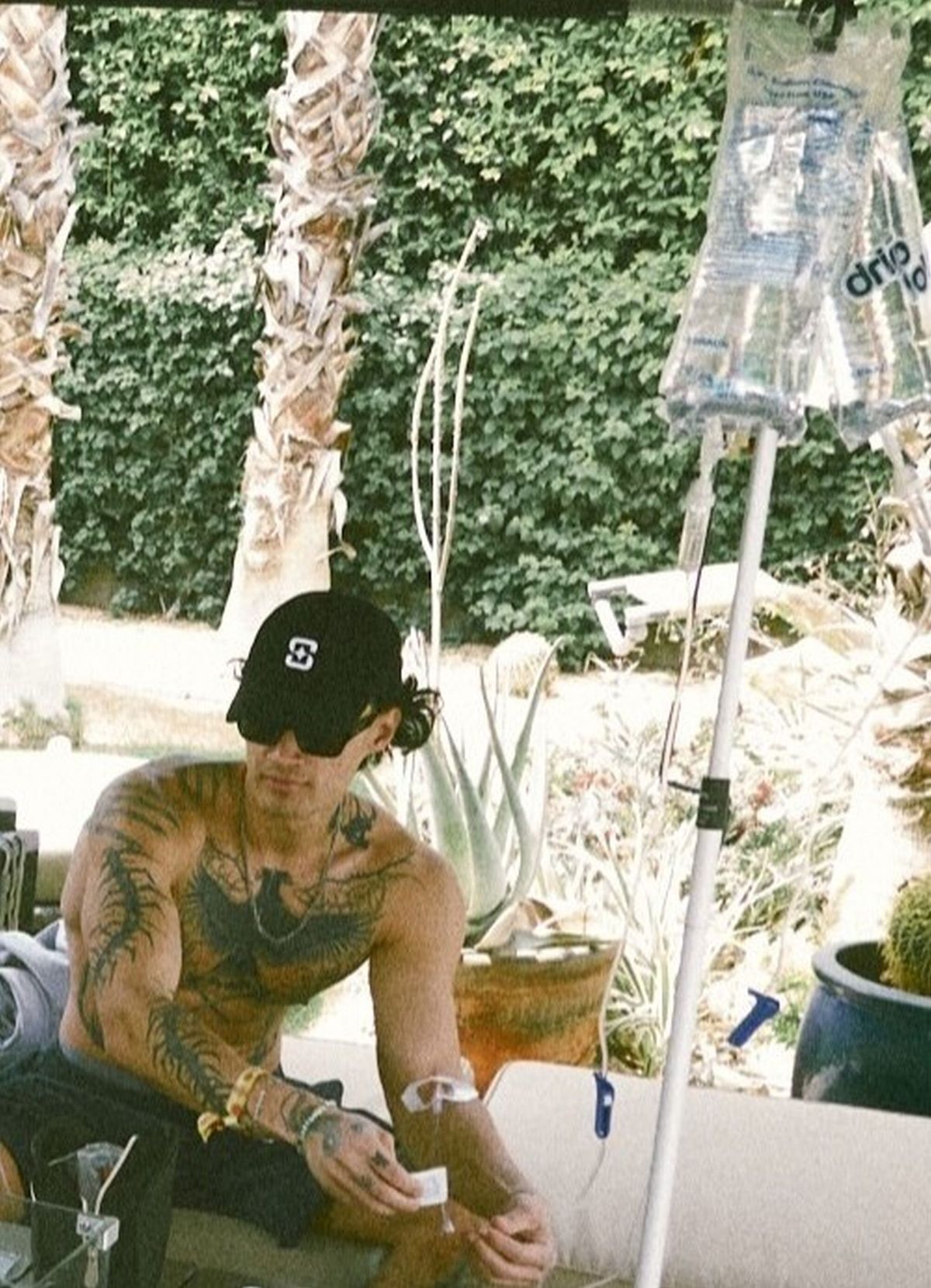 Brandon using his IV drips (Kennedy News and Media)