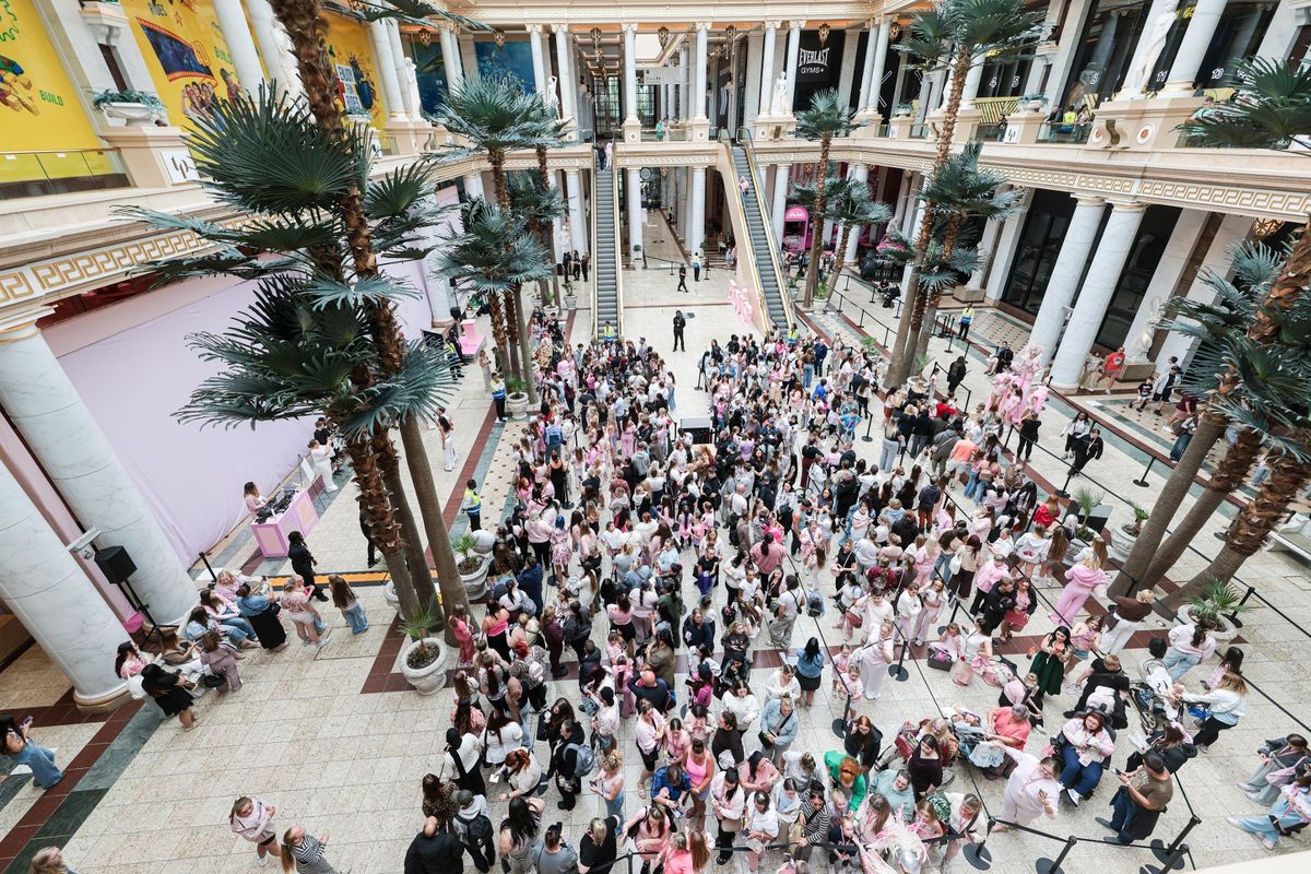 Hundreds of people queued at the Trafford Palazzo,