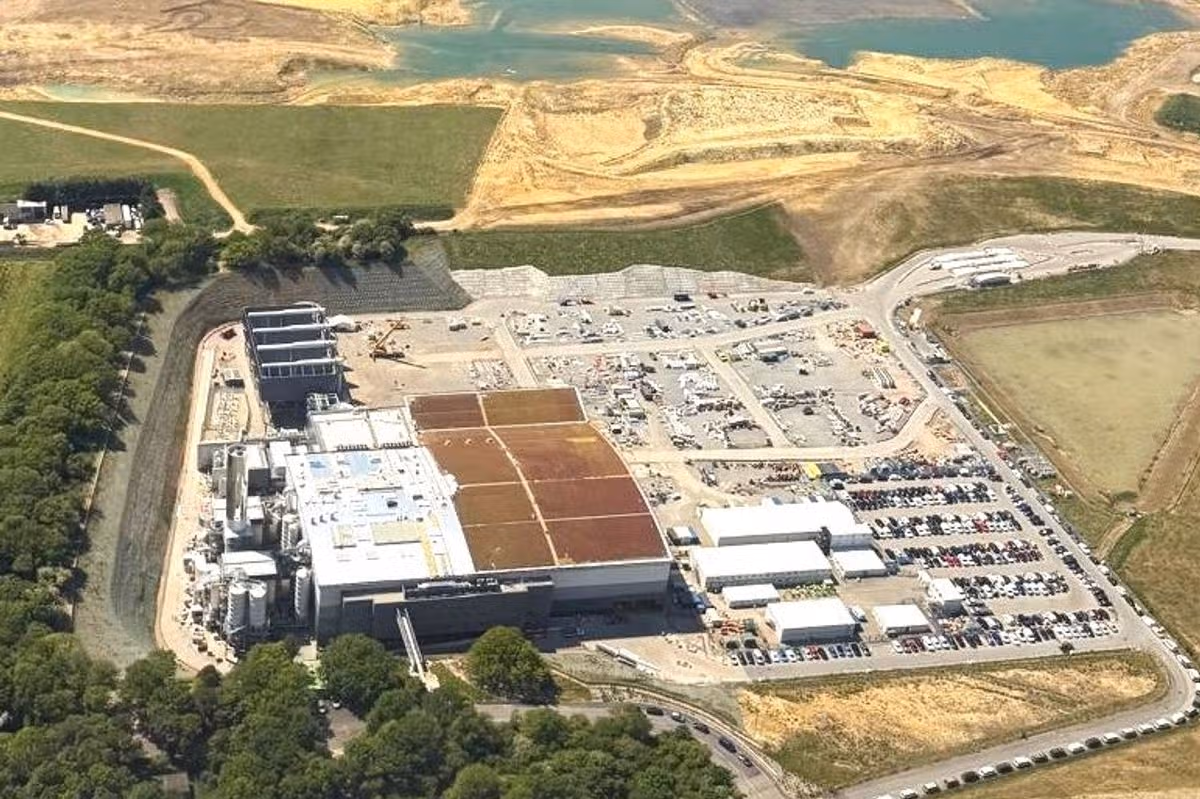 Rivenhall incinerator from the air