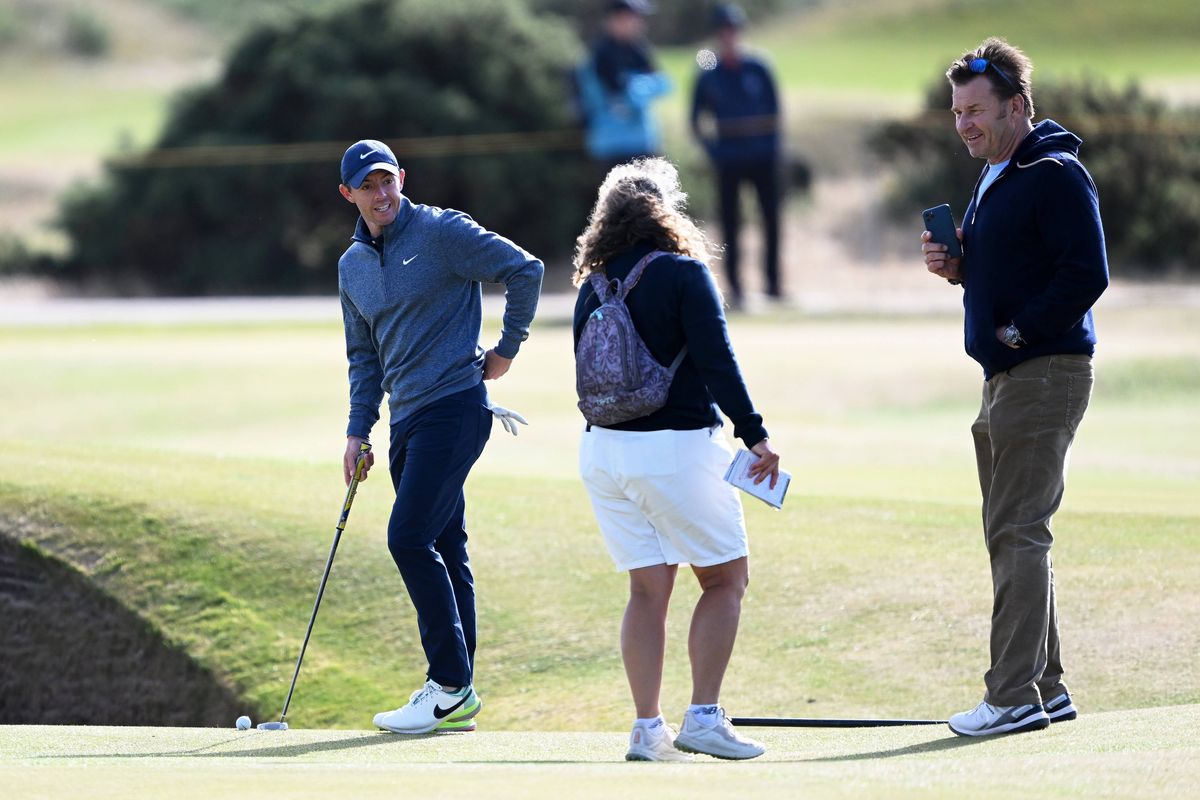 Sir Nick Faldo and Rory McIlroy