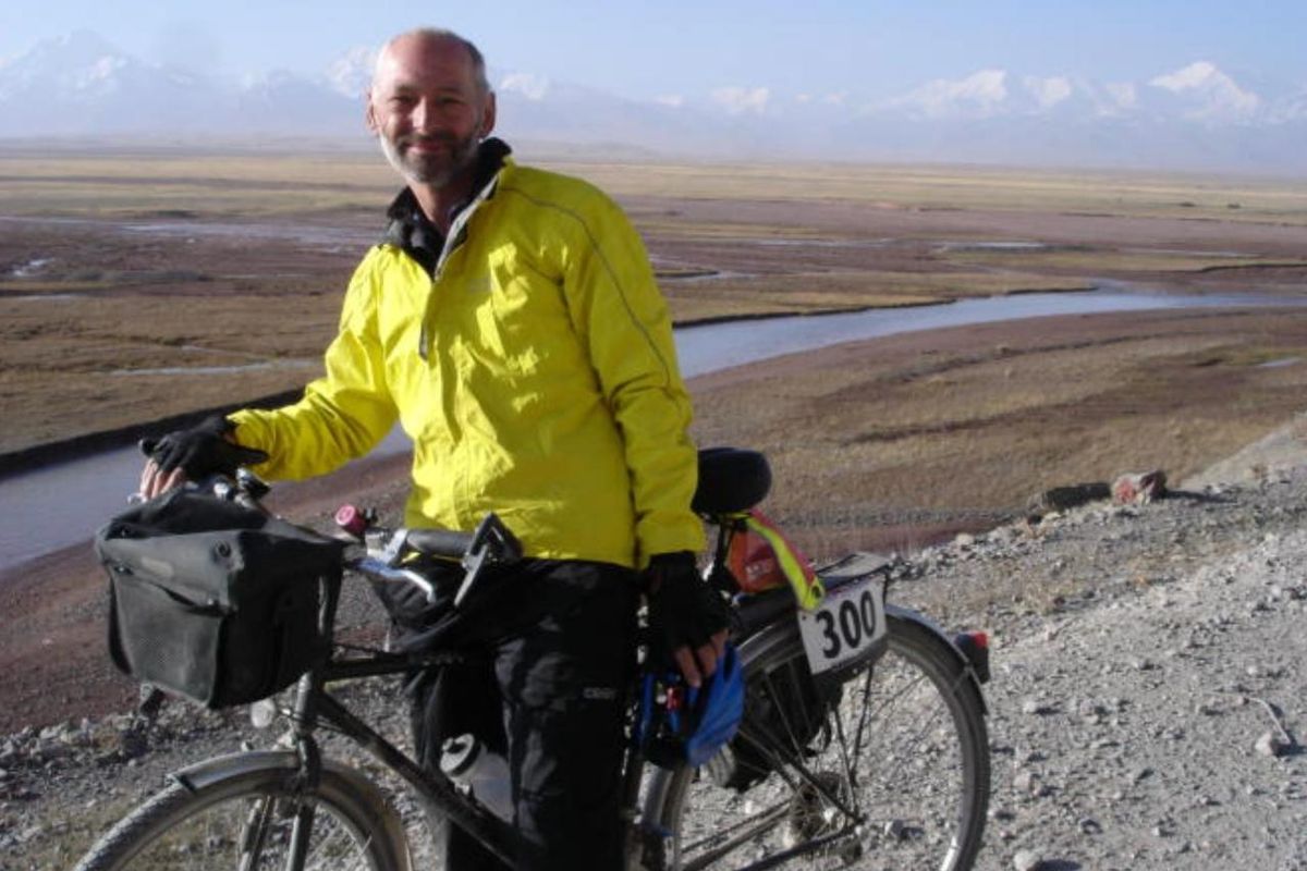 Bill Dodds, who has cycled more than 21,000 miles in 27 countries