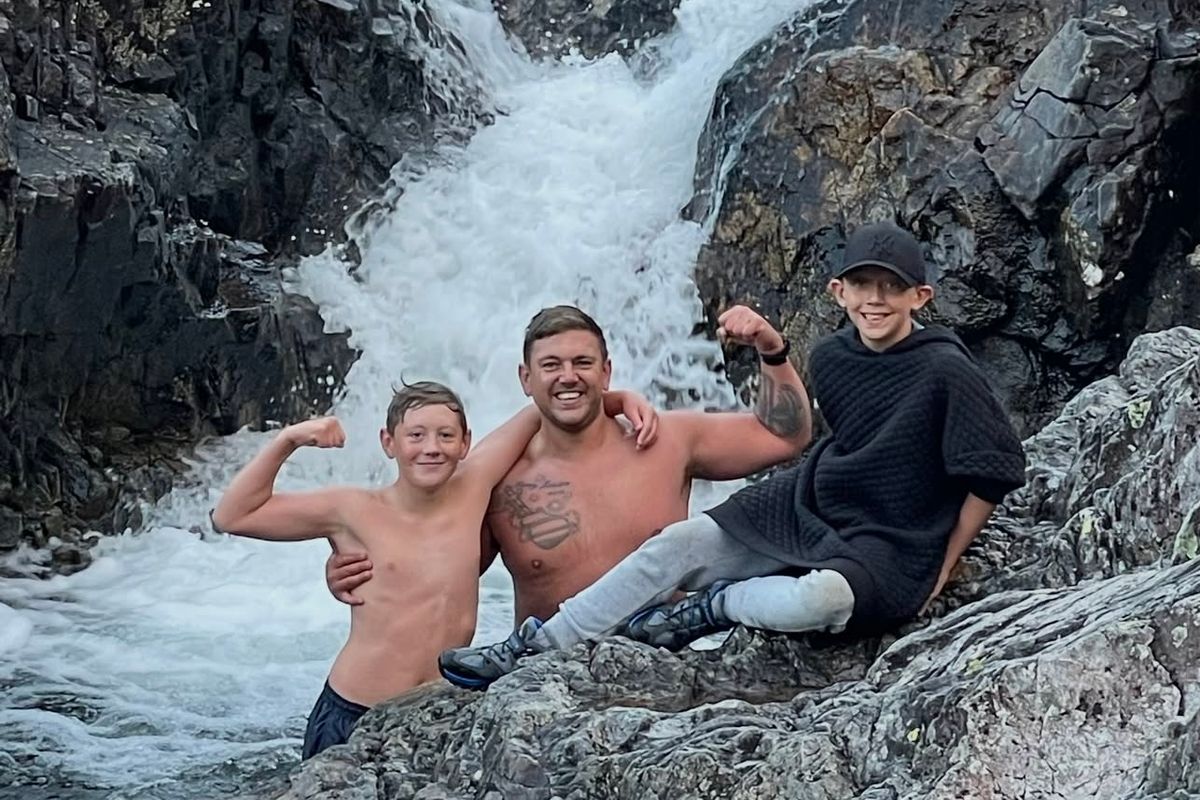 Graham Smith with his two sons