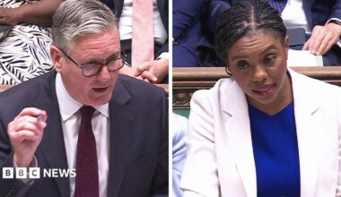 Badenoch accuses Starmer of leaving defence spending 'mess' for Burnham as they clash at PMQs - live updates