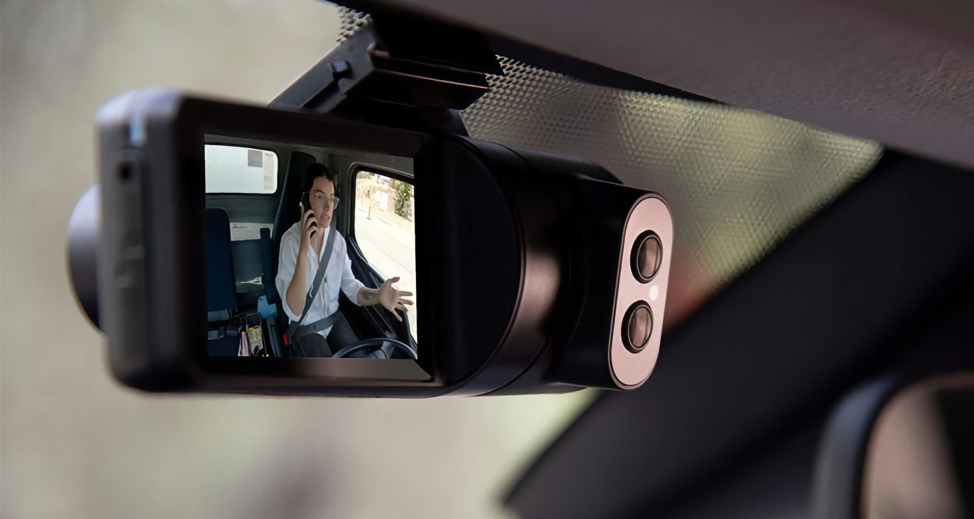 Woman discovers a hidden AI camera in her rental car recording her and warning about unsafe driving