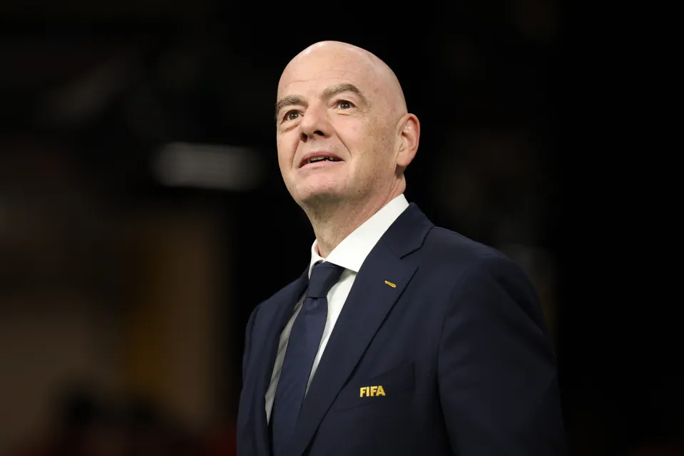 FIFA President Gianni Infantino is seen before the FIFA World Cup 2026 Group D match between Australia and Türkiye at BC Place Vancouver on June 13, 2026