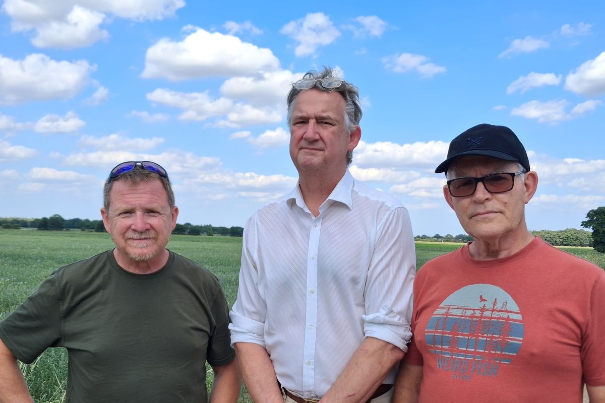 Ray Armstrong, David White and Martin Oates from an action group opposing the One Earth Solar Farm