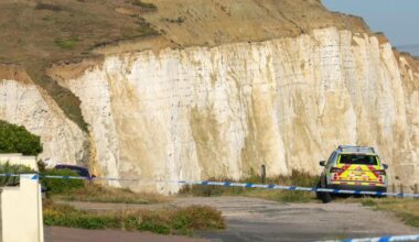 Police statement after man dies as van falls off cliff in Peacehaven