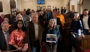 100 angry residents protest over solar farm plans in Tabley