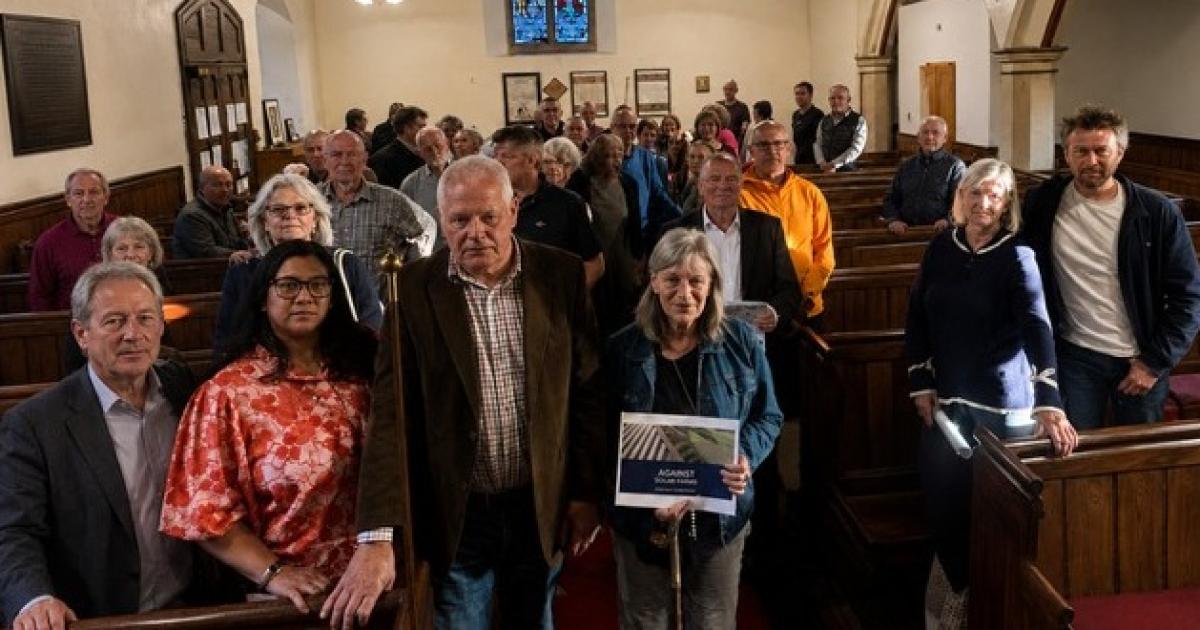 100 angry residents protest over solar farm plans in Tabley