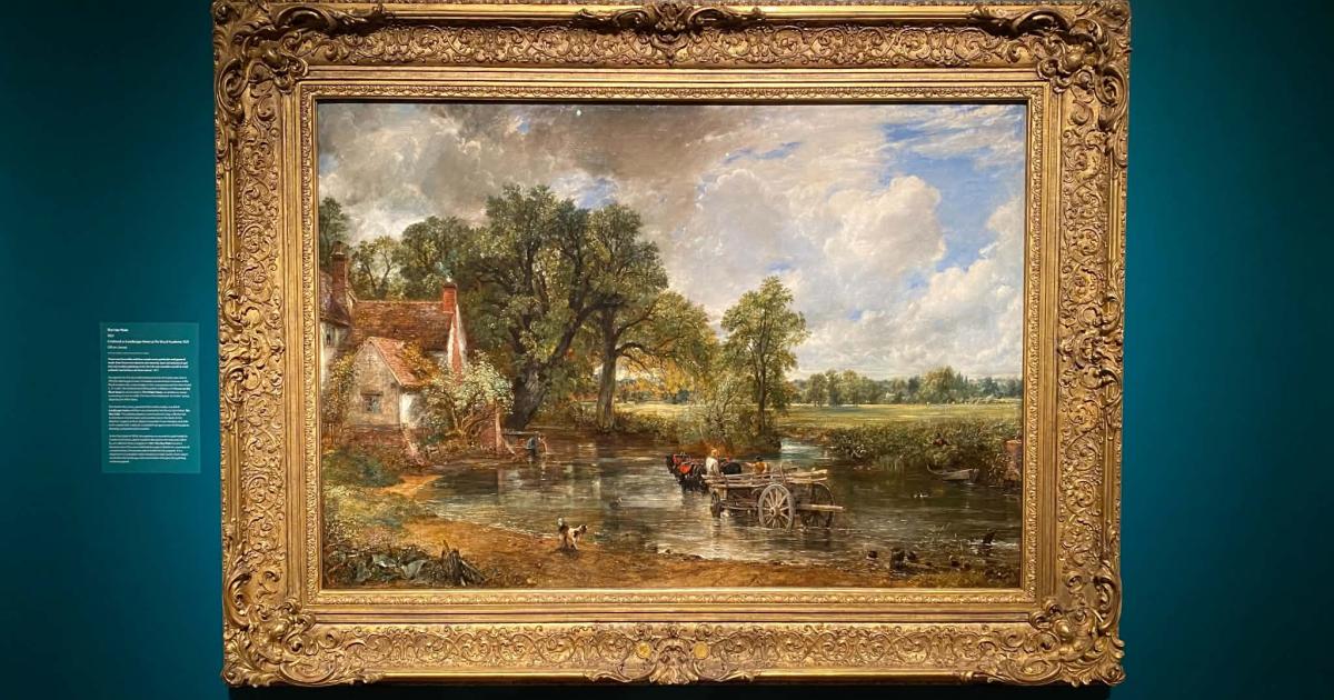 The Hay Wain on display at Ipswich's Christchurch Mansion