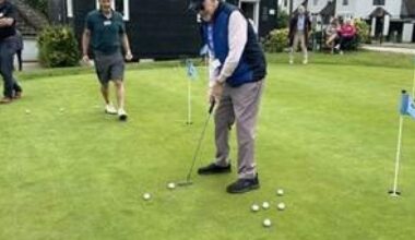 Robin Morley is playing golf again at Framlingham