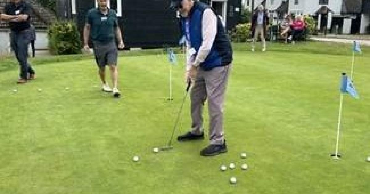 Robin Morley is playing golf again at Framlingham