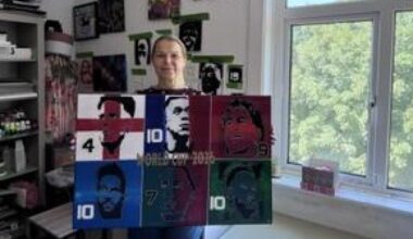 Weymouth artist paints World Cup icons in bedroom studio