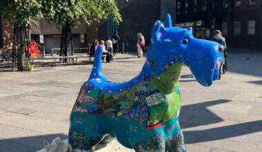 Scottie dog removed from Glasgow trail after vandal damage