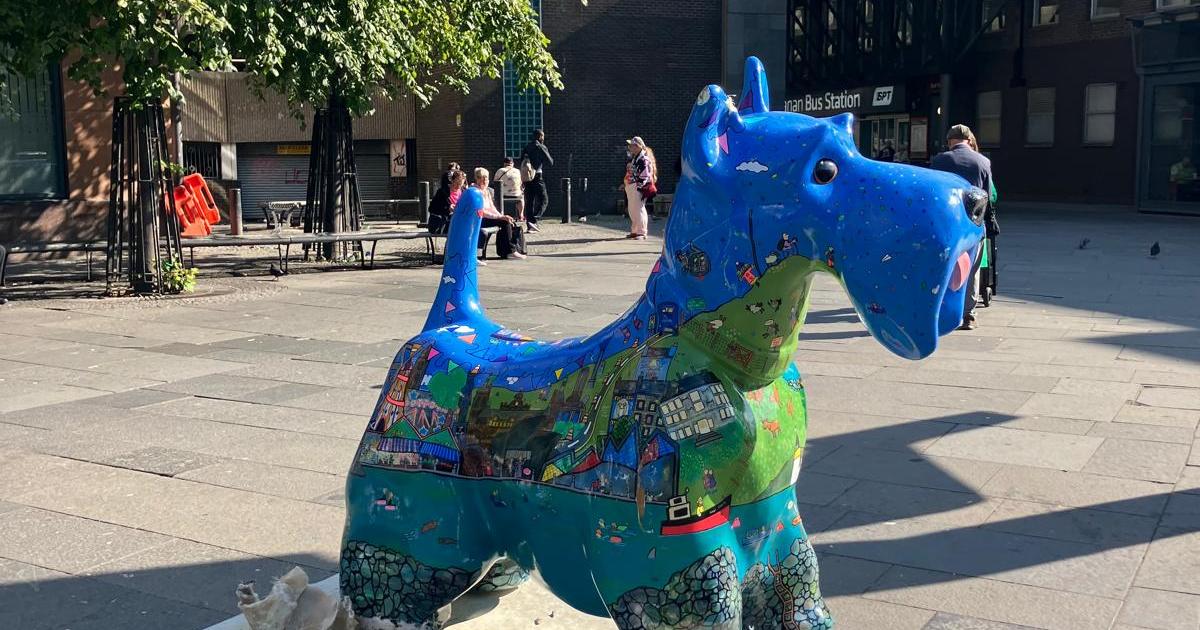 Scottie dog removed from Glasgow trail after vandal damage