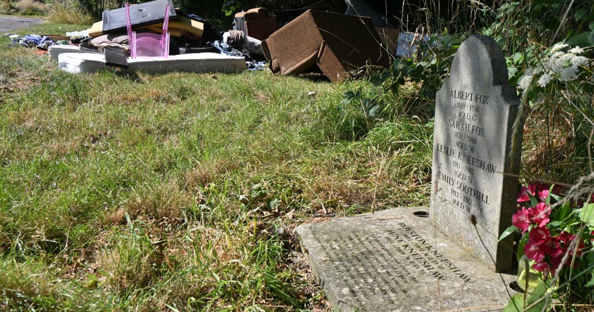 Scholemoor Cemetery fly-tipping may contain asbestos