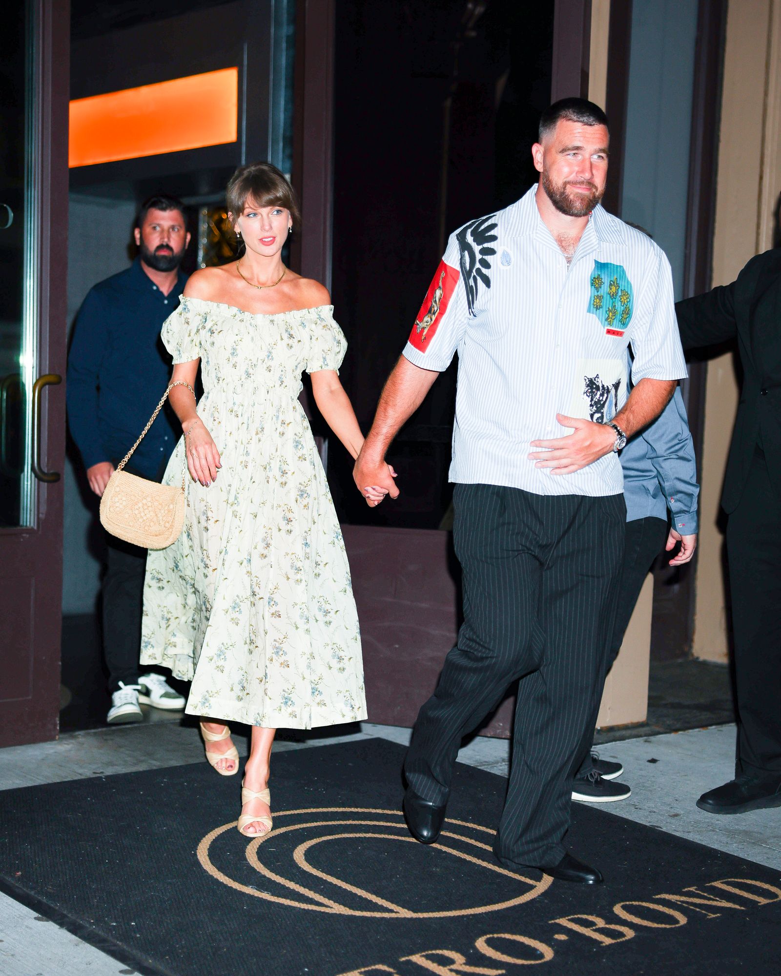 NEW YORK NEW YORK MAY 15 Taylor Swift and Travis Kelce seen at Zero Bond in NoHo on May 15 2026 in New York City.