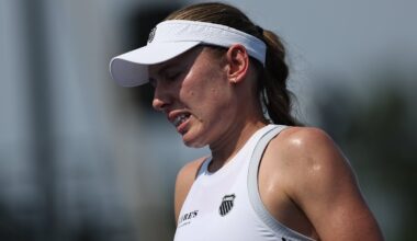 Tennis star collapses on court during three-hour match in 34C heat - The Independent